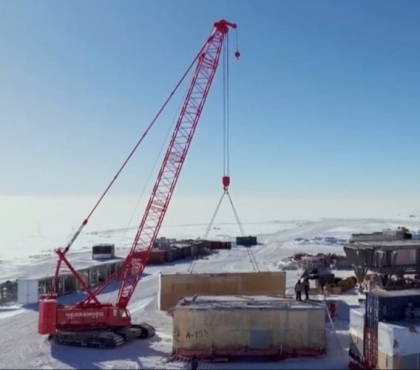 Путин открыл в Антарктиде комплекс, построенный челябинскими кранами