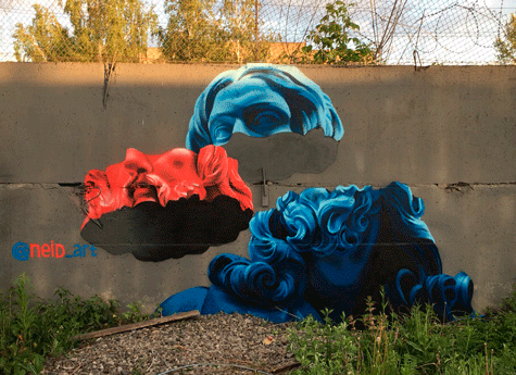 В Челябинске расписали граффити 50 метров бетонных стен 