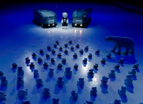 Для съемки ролика в рамках Adele challenge ХК “Трактор” задействовал 150 белых медведей