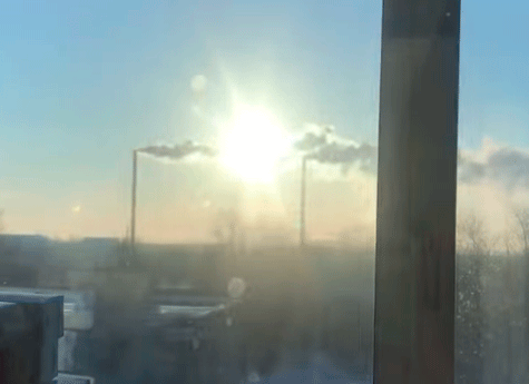 В Челябинске засняли подмигивающее солнце 