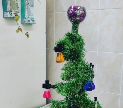 Химическая, «ковидная» и из кирпичей: 10 самых странных новогодних ёлок, найденных в Челябинске