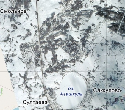 Росгидромет показал, как озера Челябинской области выглядят зимой из космоса