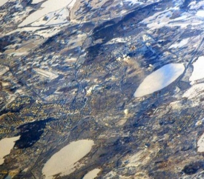 Новогодний Челябинск сфотографировали из космоса