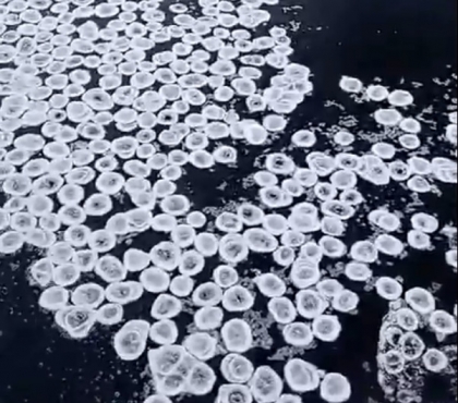 В Челябинской области засняли на видео ледяных «медуз»