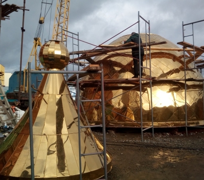 В храме у ТРК «Фокус» установят главный купол