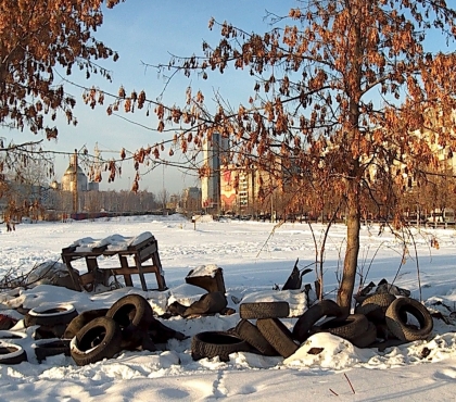 В Челябинске эко-активисты призвали горожан сдавать иностранные покрышки на переработку