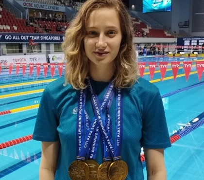 Спортсменка из Челябинска завоевала четыре золотых медали на соревнованиях в Сингапуре