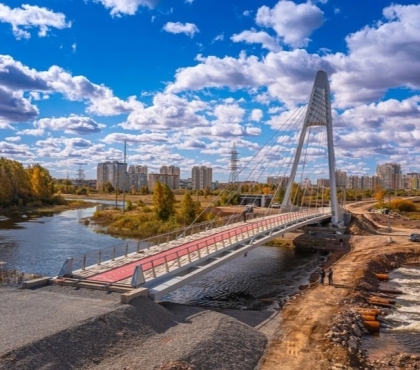 Для нового велопешеходного вантового моста в Челябинске разработали уникальную архитектурную подсветку