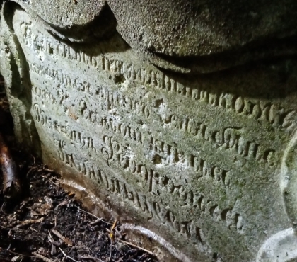 Таинственная находка: посреди челябинского городского бора нашли старинное надгробие, вросшее в землю