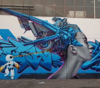 Райтеры из Челябинска нарисовали граффити на фестивале в Милане