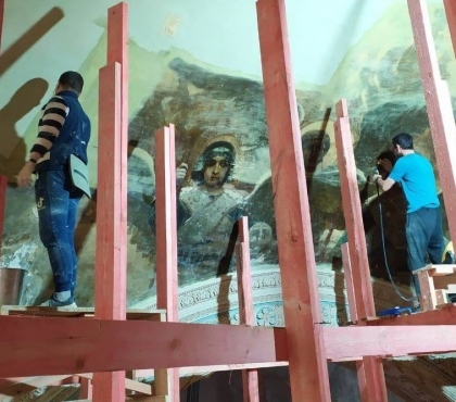 В челябинском храме Александра Невского восстановили фрески учеников Васнецова