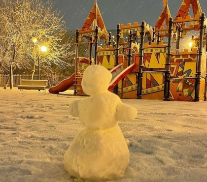 Хватило на снеговика: 20 фото первого снега в Челябинске