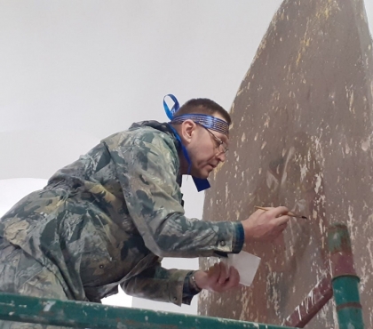 В Покровском храме села Булзи спасают чудом сохранившуюся фреску Николая Чудотворца