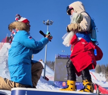 Она сказала «Да!»: сноубордистке из Магнитогорска сделали предложение на Спартакиаде