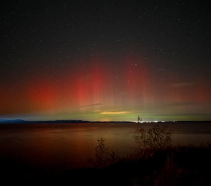 Южноуральский фотограф заснял северное сияние возле Озерска