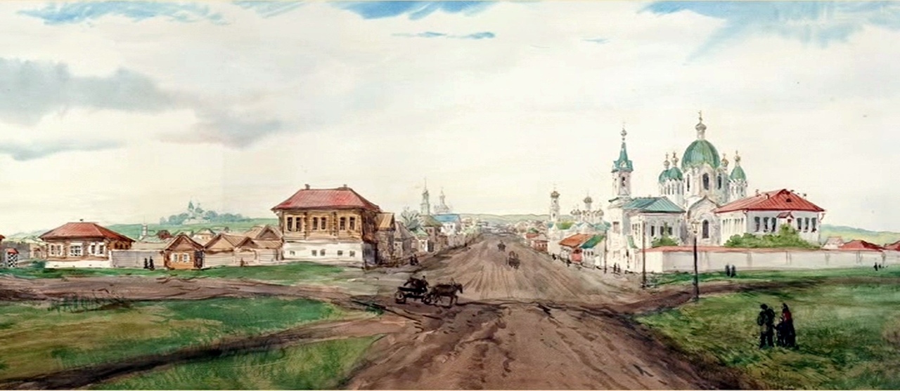 Одигитриевский монастырь на картине П.Я. Пясецкого 