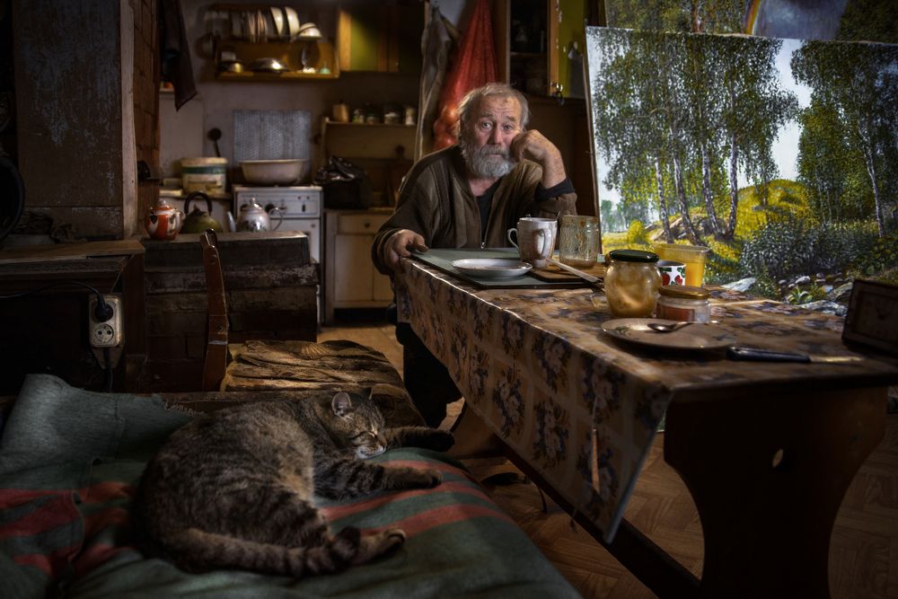 Снимок в гостях у южноуральского художника Александра Косминского