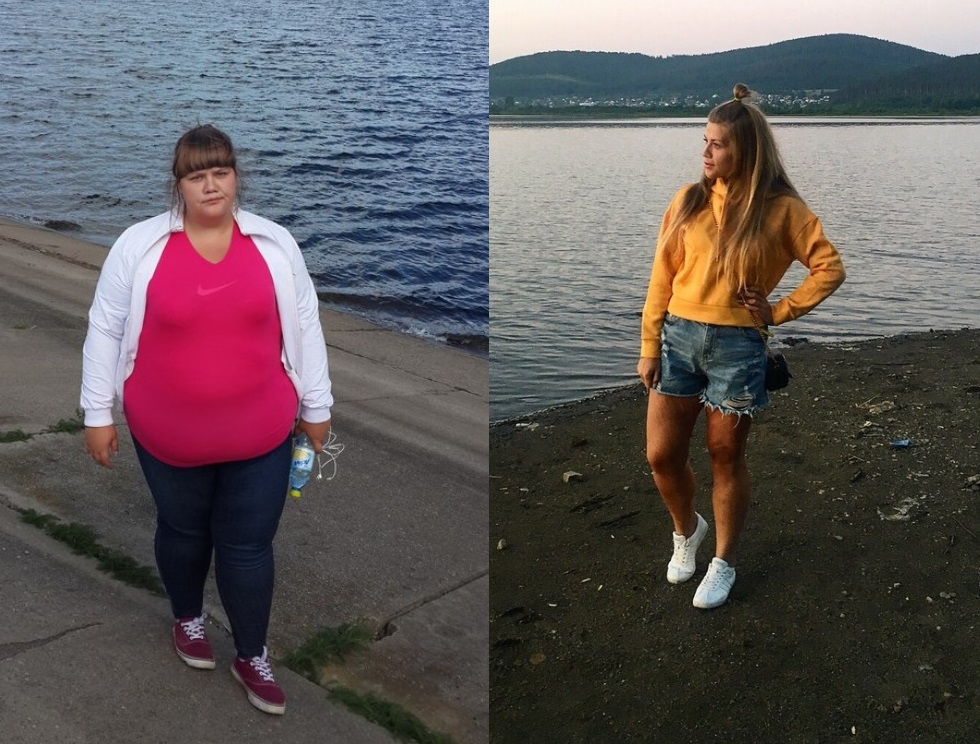 Александра до и после похудения