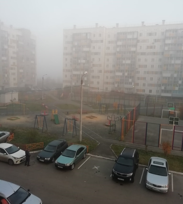 Кое-где во дворах туман начал рассеиваться. Автор Зиля Беспалова